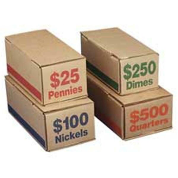 Pm Co PMC Coin Box- Pennies- 25- 50-CT- Red 61001